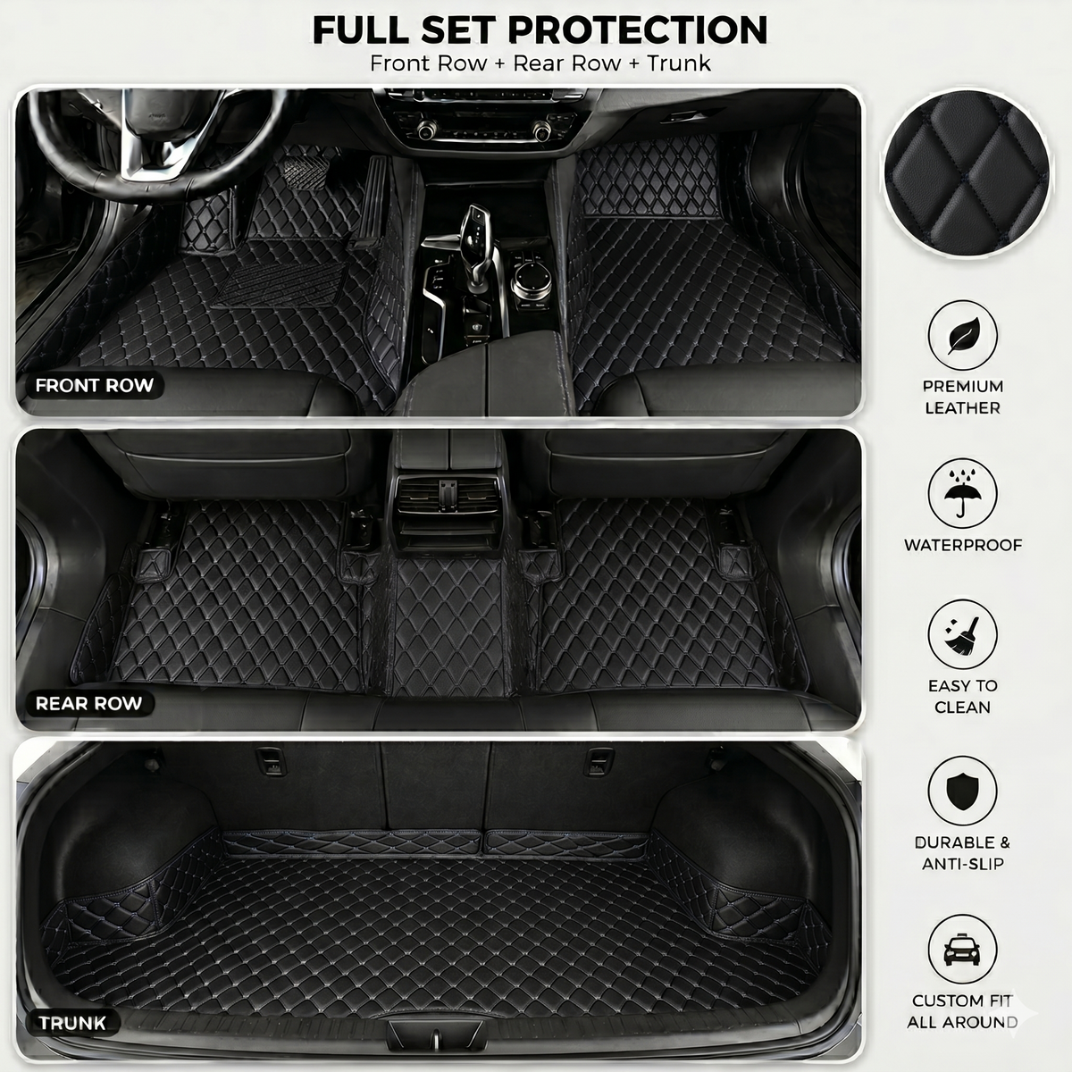 Elvie Heavy Duty Universal Fit Car Mats, SUVs, and Trucks.