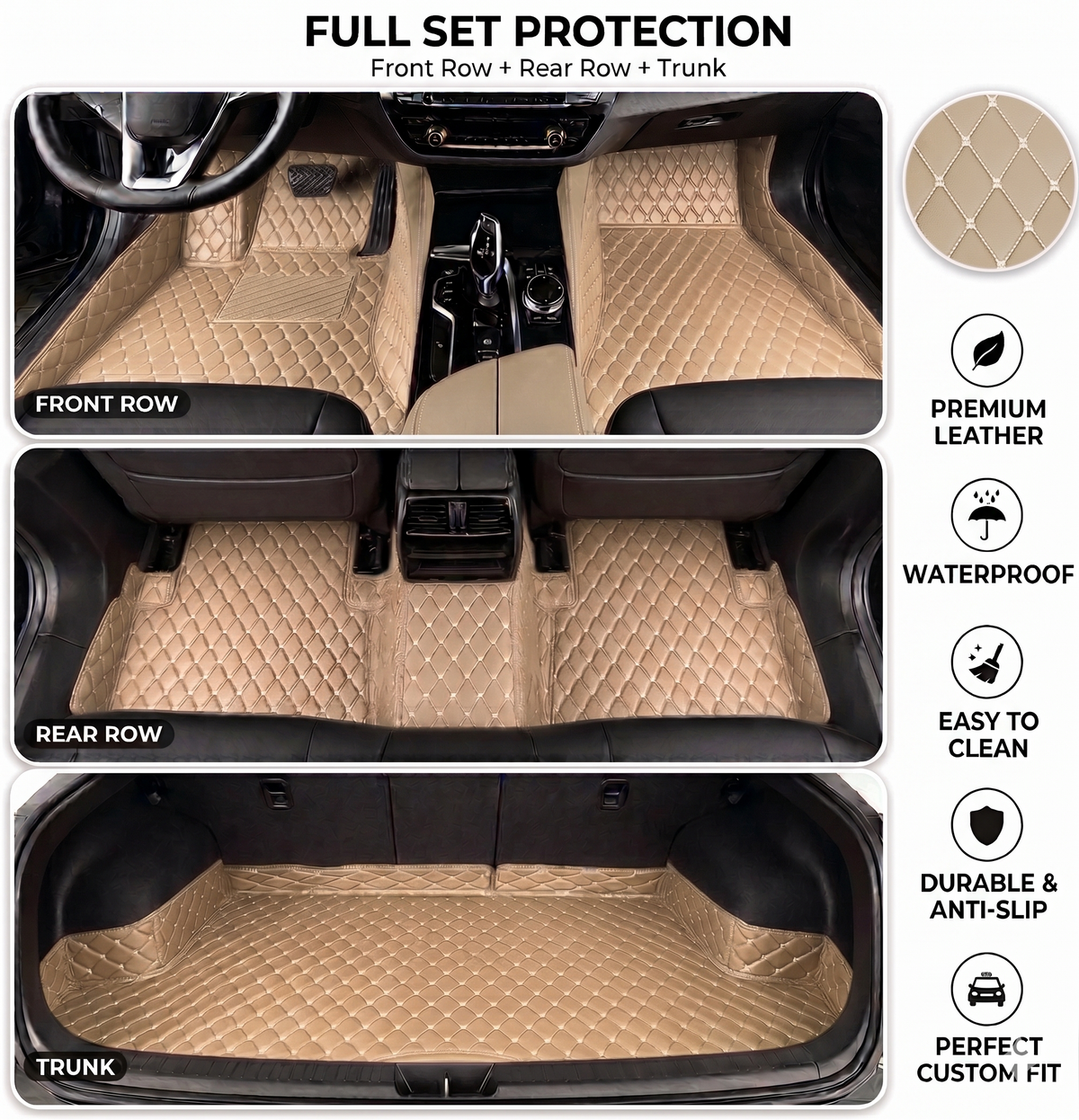 Elvie Heavy Duty Universal Fit Car Mats, SUVs, and Trucks.