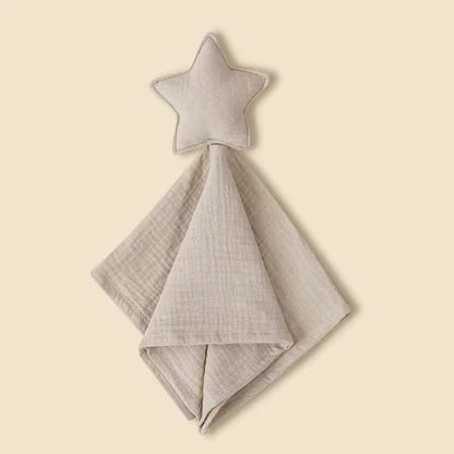 Baby Cotton Muslin Comfortable Blanket Cute Cat Doll with Cat Pattern for Infant Kids Sleep Appease Towel