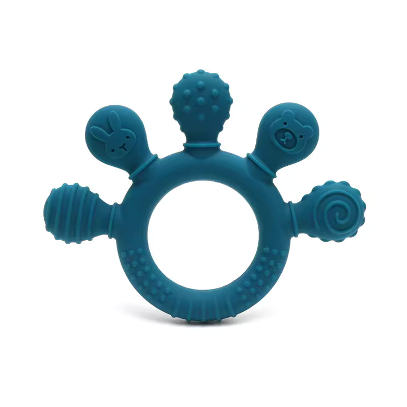 BPA-Free Silicone Baby Teether – Food Grade Sensory Chew Toy for Newborns