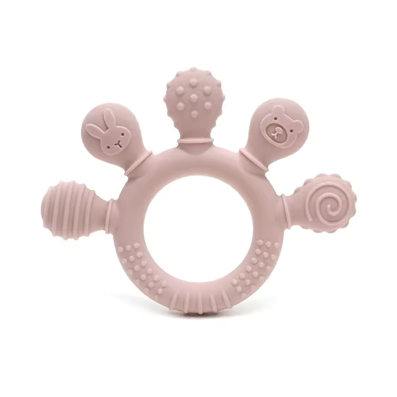 BPA-Free Silicone Baby Teether – Food Grade Sensory Chew Toy for Newborns