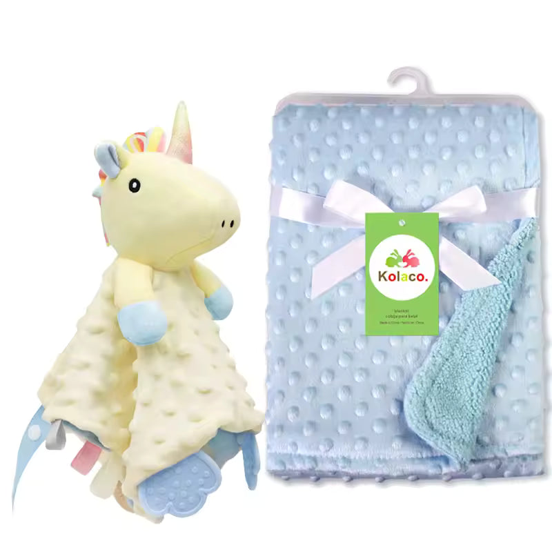 Personalized Baby Security Blanket with Name – Custom Newborn Comfort Towel for Stroller Sleep, Baby Shower Gift